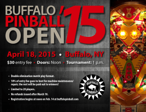 Buffalo Pinball Open 2015 Flyer