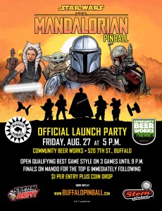 Mandalorian launch party flyer.